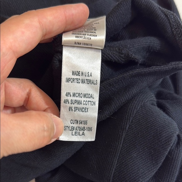 Agolde Leila Black Fitted Ribbed Knit Bodysuit Size Small - Picture 5 of 7